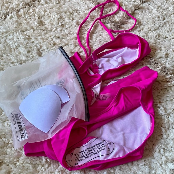 NWT Cut-Out Fuschia Fire Swimsuit - Picture 5 of 5